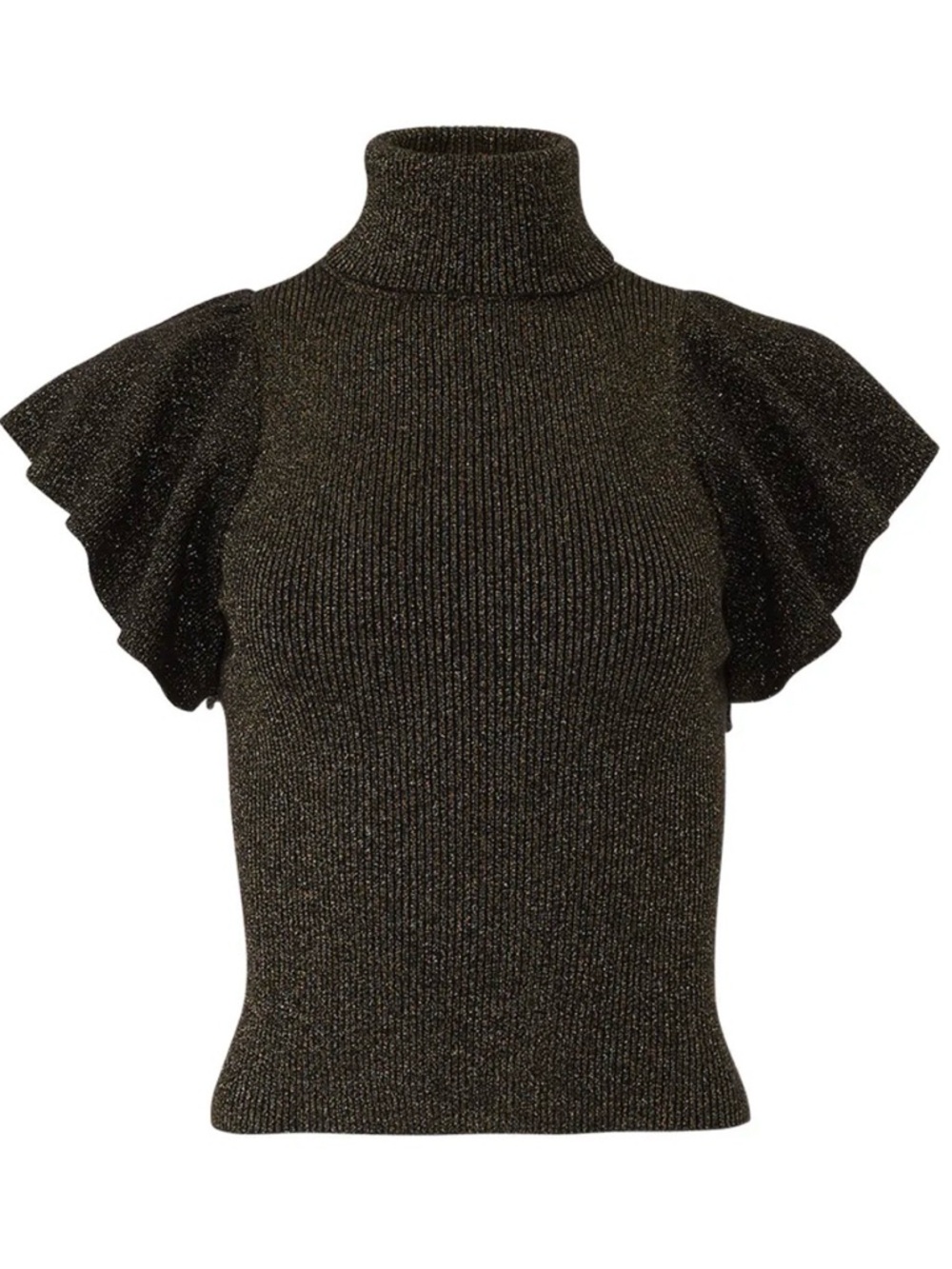 Anthropologie mock neck short Sleeve blouse
